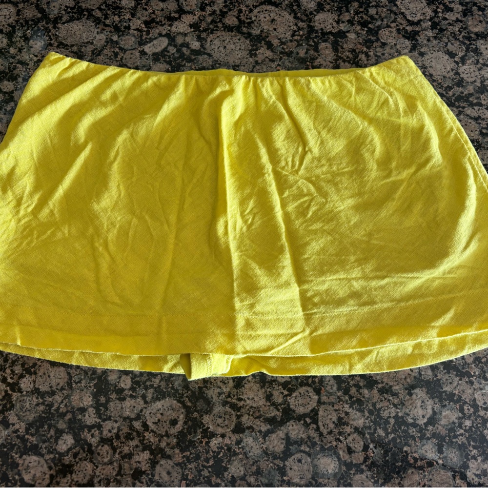 Free People linen micro mini skirt